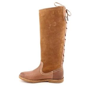 Frye fur lined suede high boots